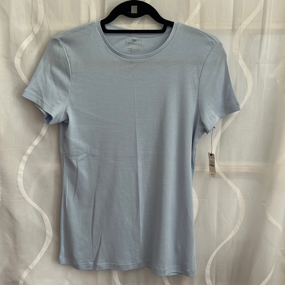 Talbots Tops - Talbots Blue Short Sleeve 100% Pima Cotton T Shirt, Small